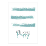 Text Art CHOOSE HAPPY | turquoise (Print Only) thumbnail