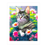 Always Positive, The Optimistic Cat, Positivity Mindset Pets, Optimism Watercolor Painting Animals (Print Only) thumbnail