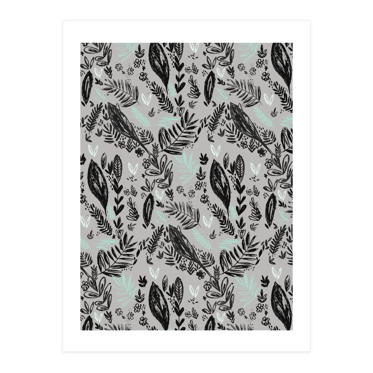 Inky Jungle Pattern (Print Only)