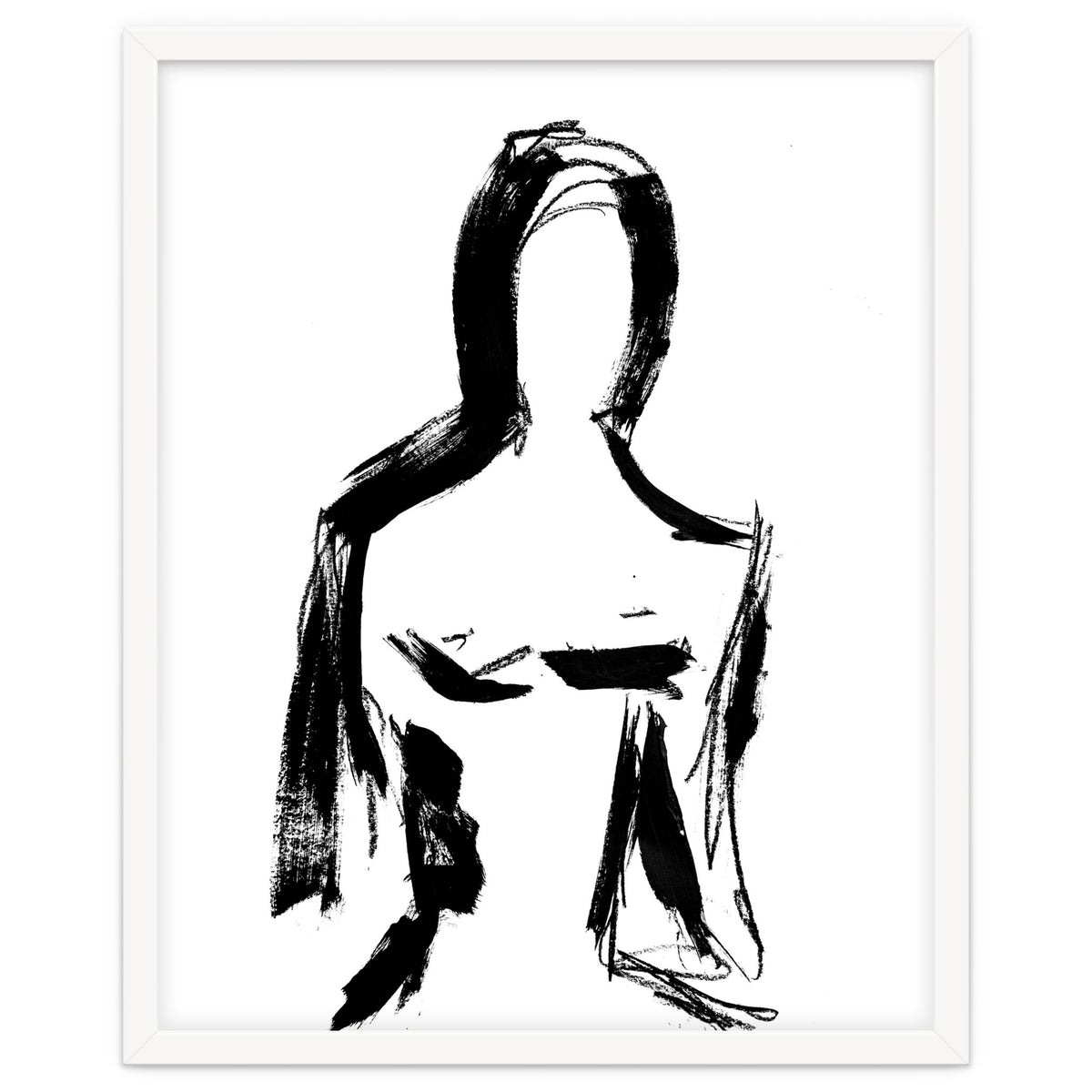 Abstract Monochrome Female Figure