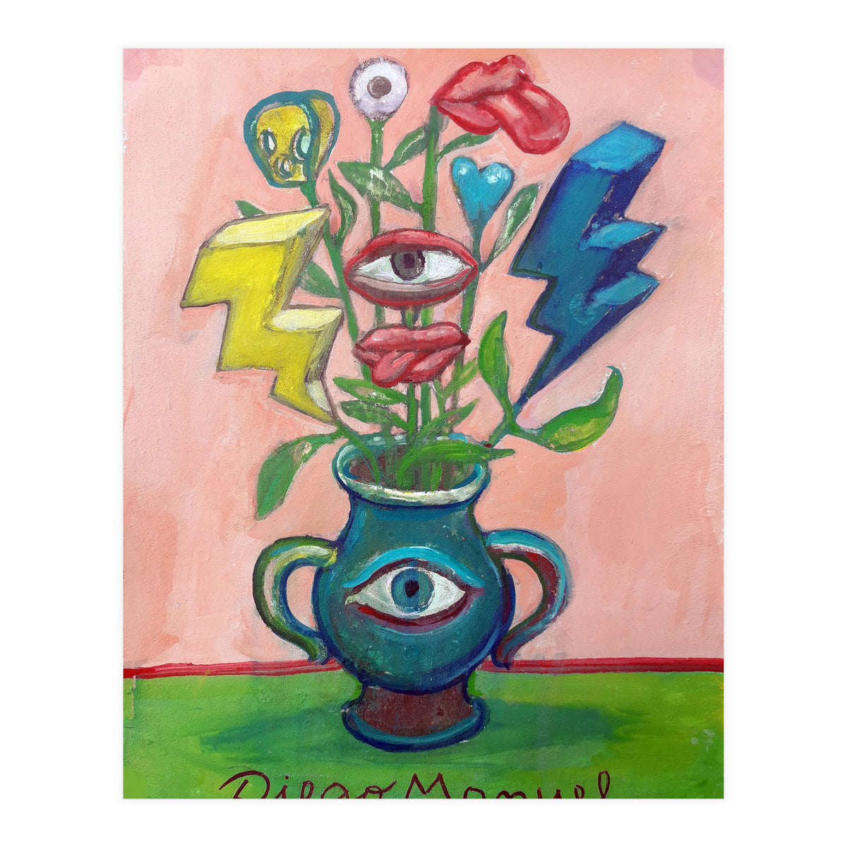 Florero Con 2 Rayos (Print Only)