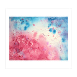 When pink meets blue || abstract watercolor (Print Only) thumbnail