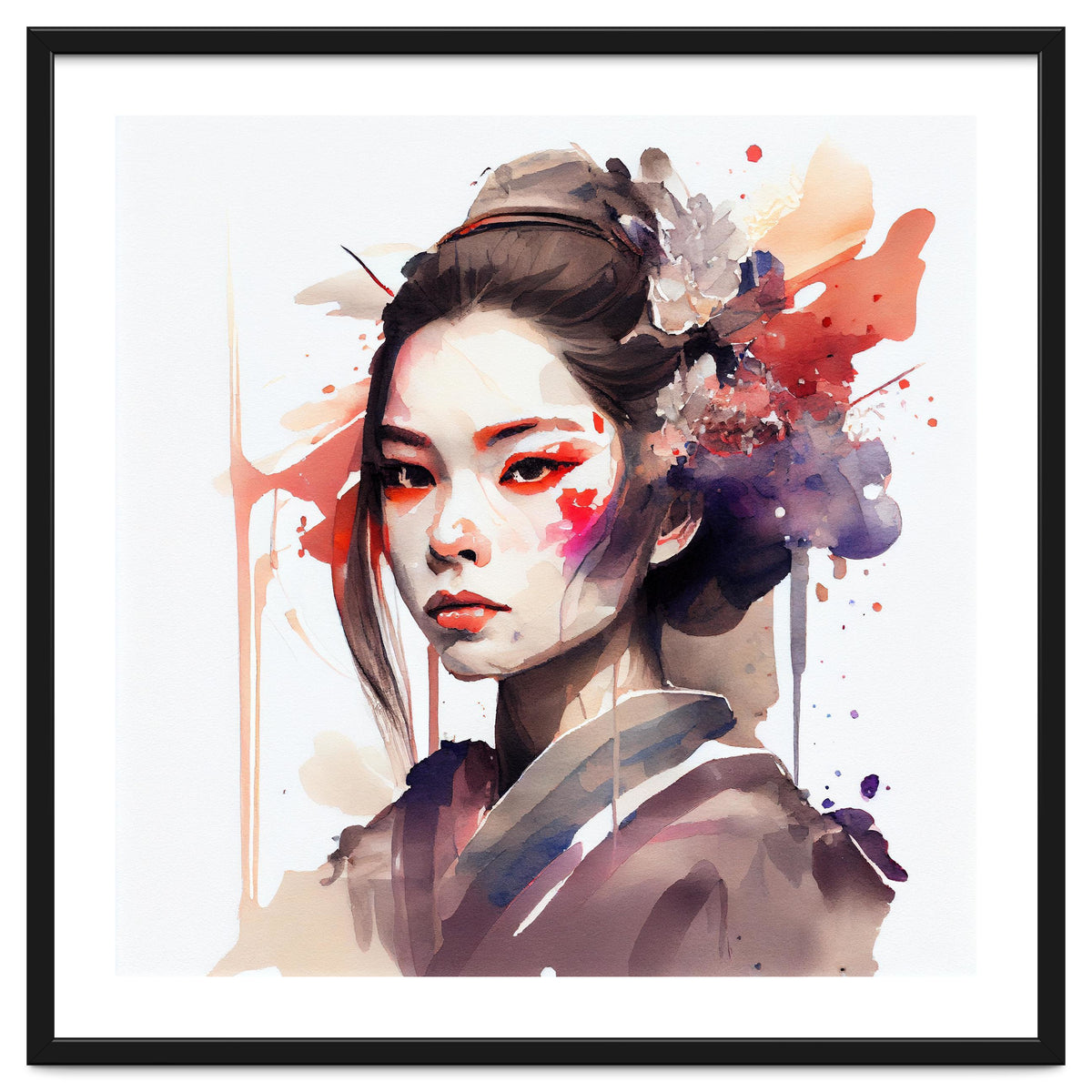 Watercolor Modern Geisha #7