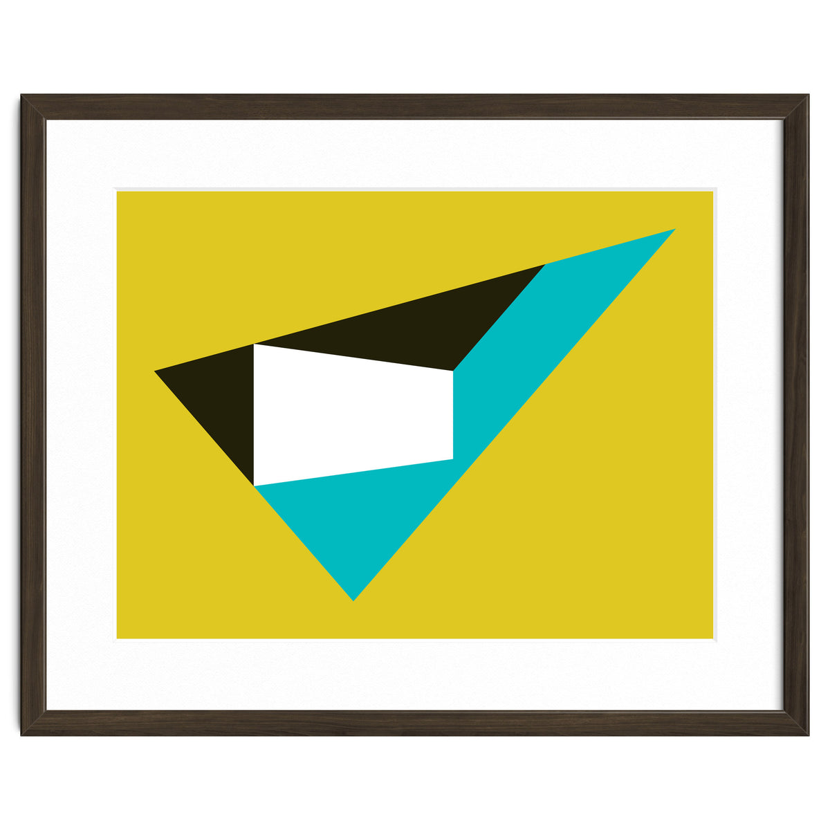 Geometric Shapes No. 39 - mustard & turquoise