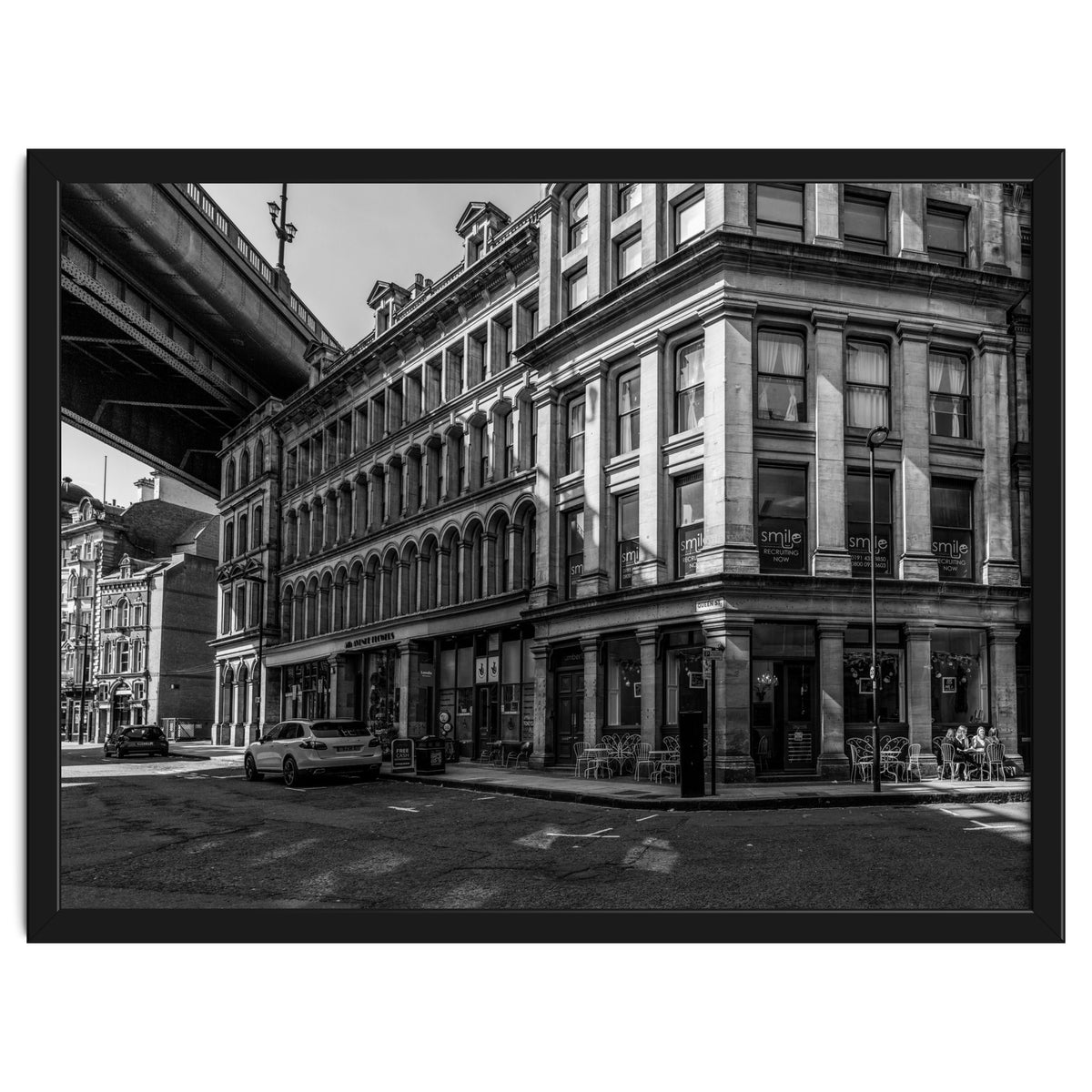 Dene st Newcastle monochrome