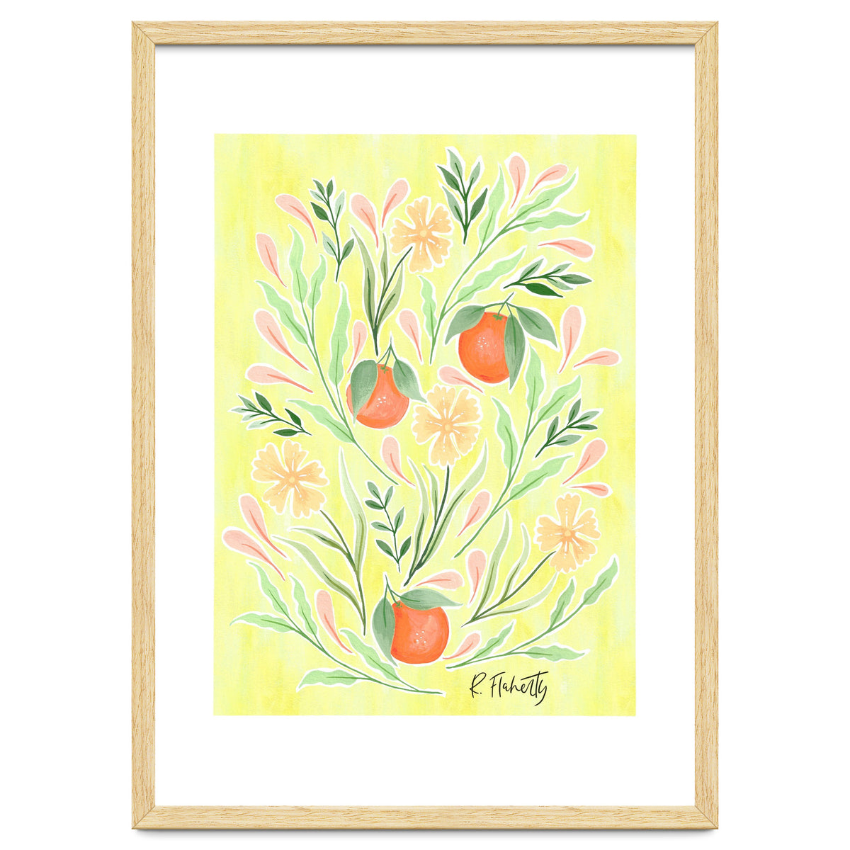 Wild Orange Floral | Yellow