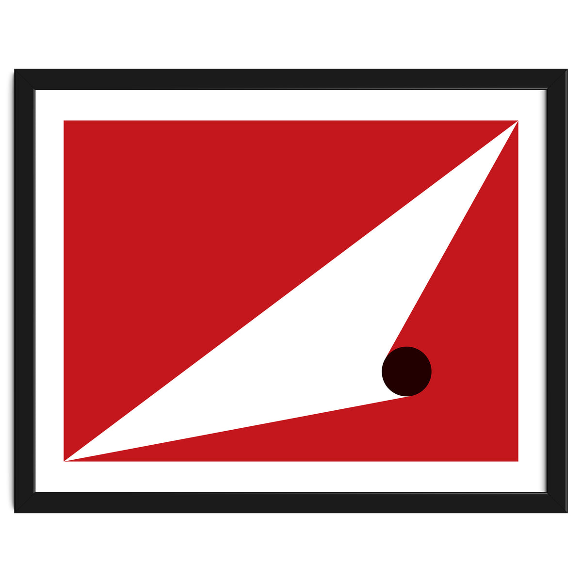 Geometric Shapes No. 71 - red, white & black