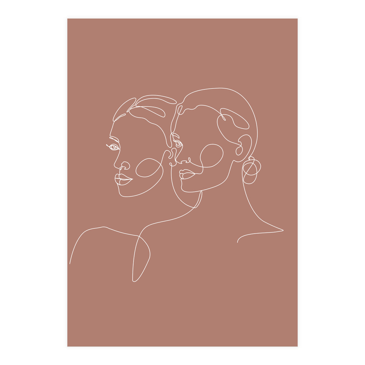 Double woman line-b (Print Only)