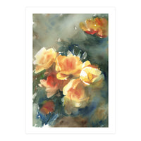 Abstract watercolor flowers (Print Only)