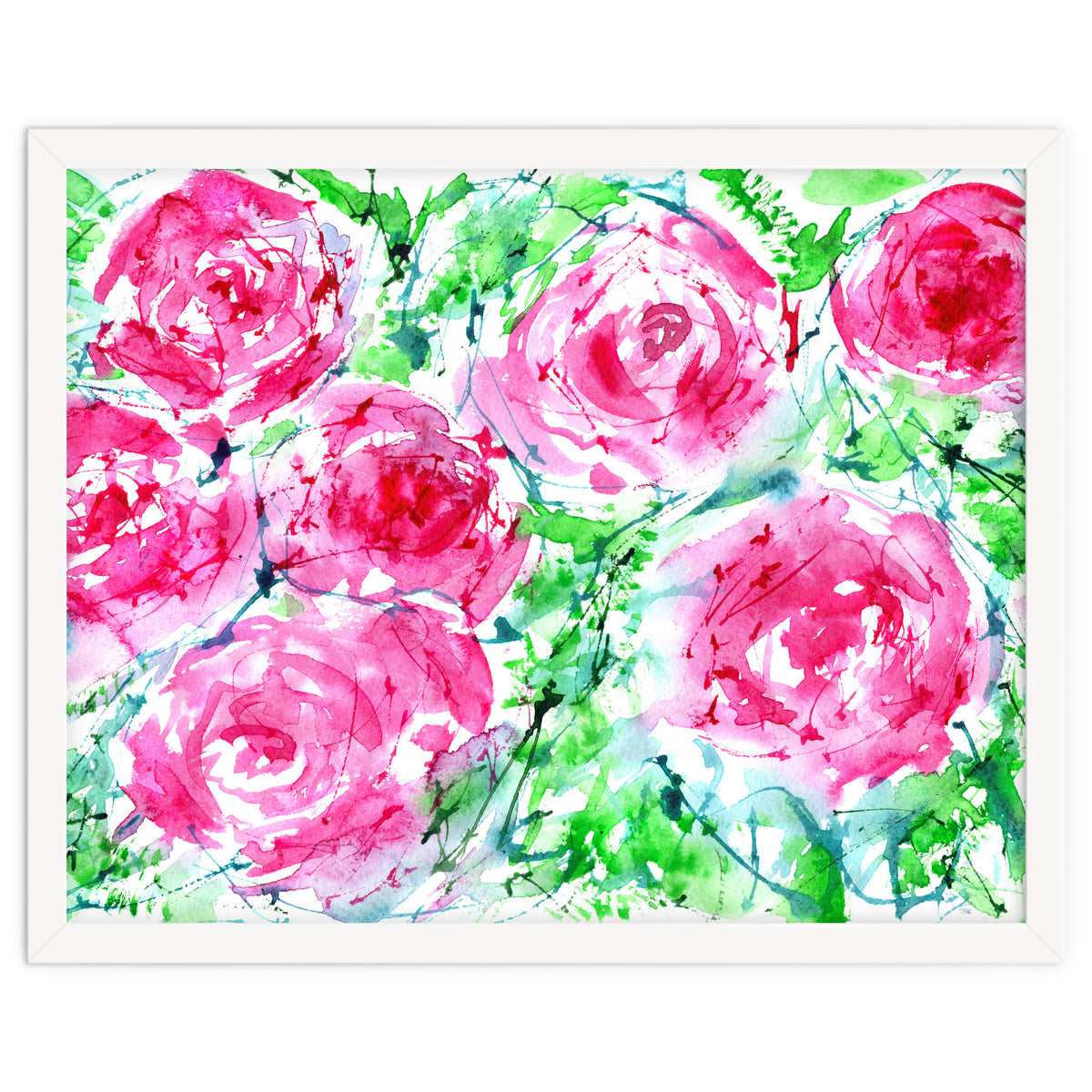 Blooming bouquet || watercolor roses