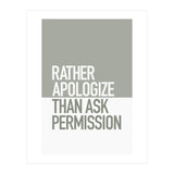 RATHER APOLOGIZE (Print Only) thumbnail