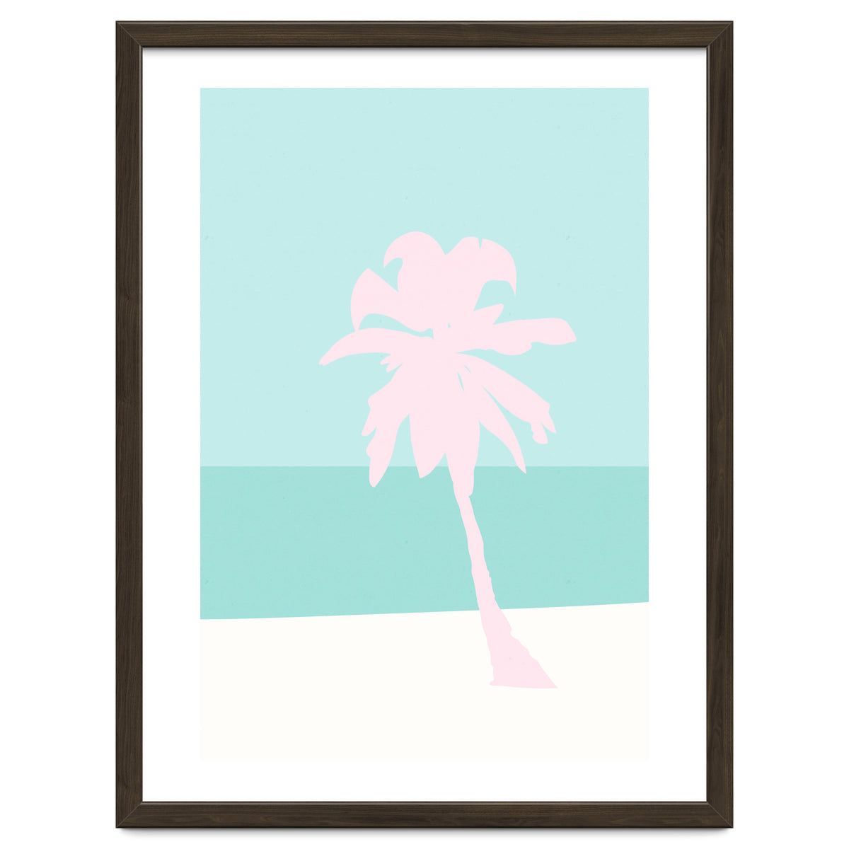 Minimal Palm Tree - Turquoise Coast