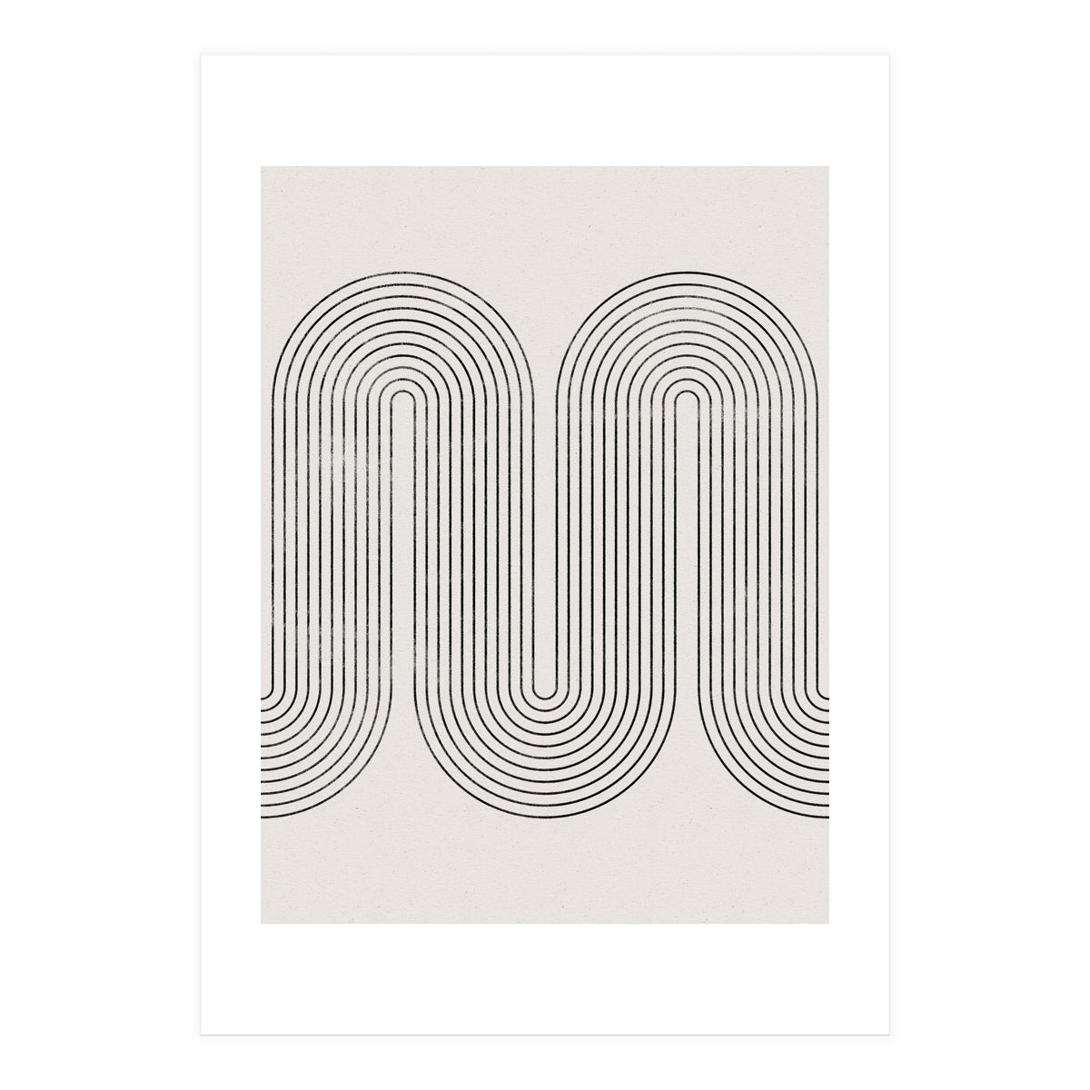 Mid-Century Modern No.28 - Woodblock Print (Print Only)