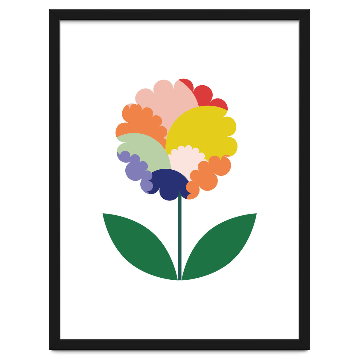 happy colorful flower