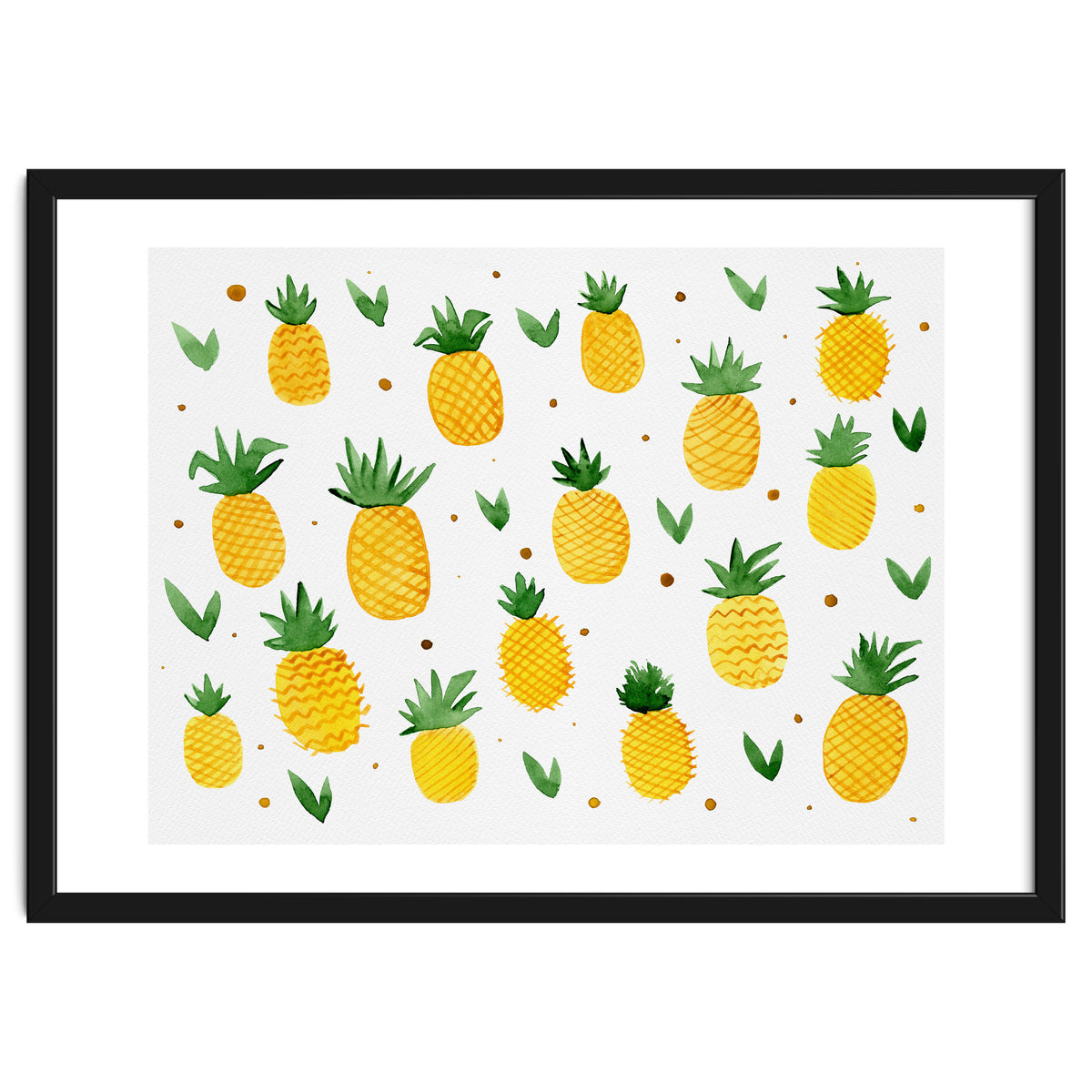 Watercolor pineapples