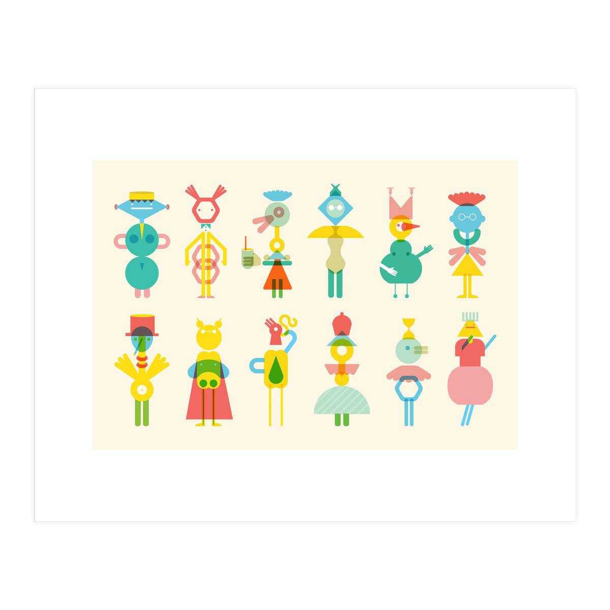 Geometric Friends (Print Only)