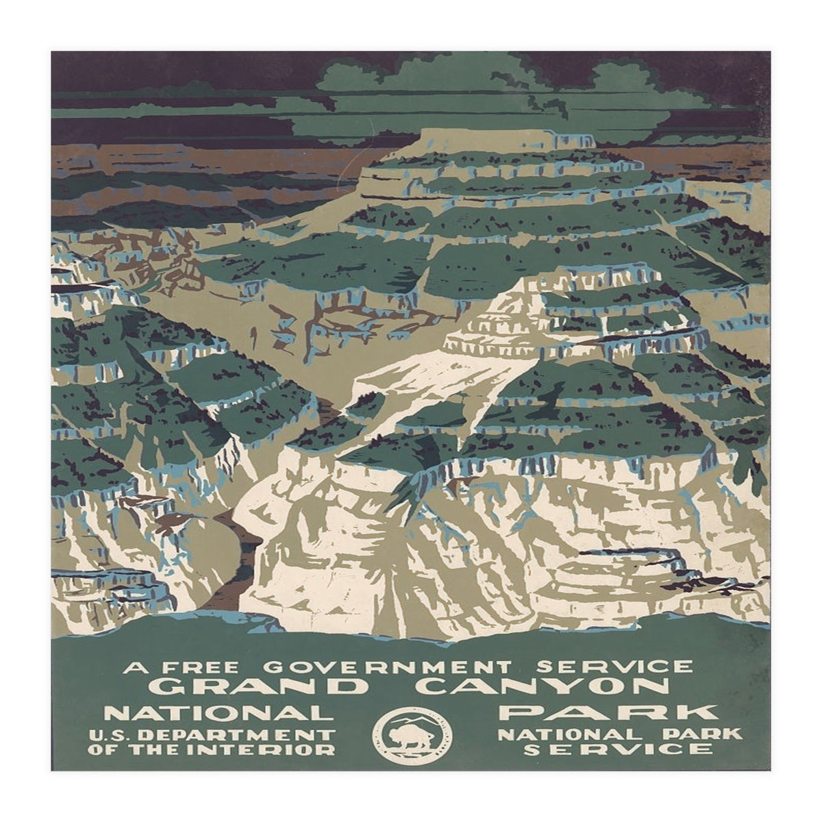 Grand Canyon Vintage Poster  (Print Only)