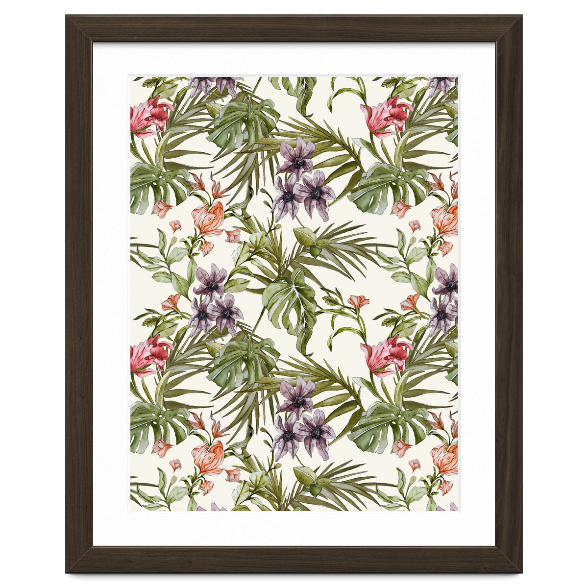 Watercolor tropical foliage