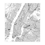 New York City White Map (Print Only) thumbnail