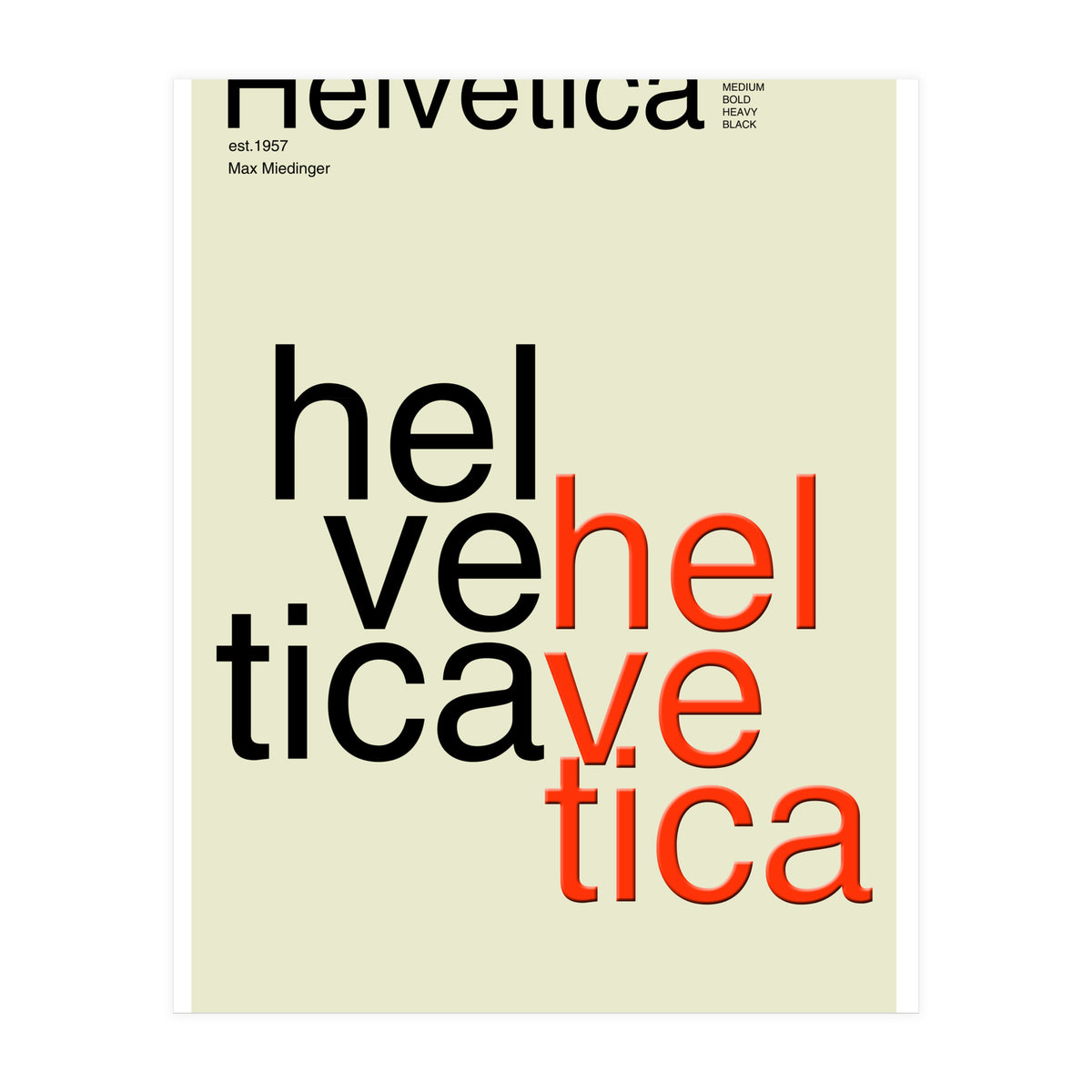 Helvetica Font Design (Print Only)
