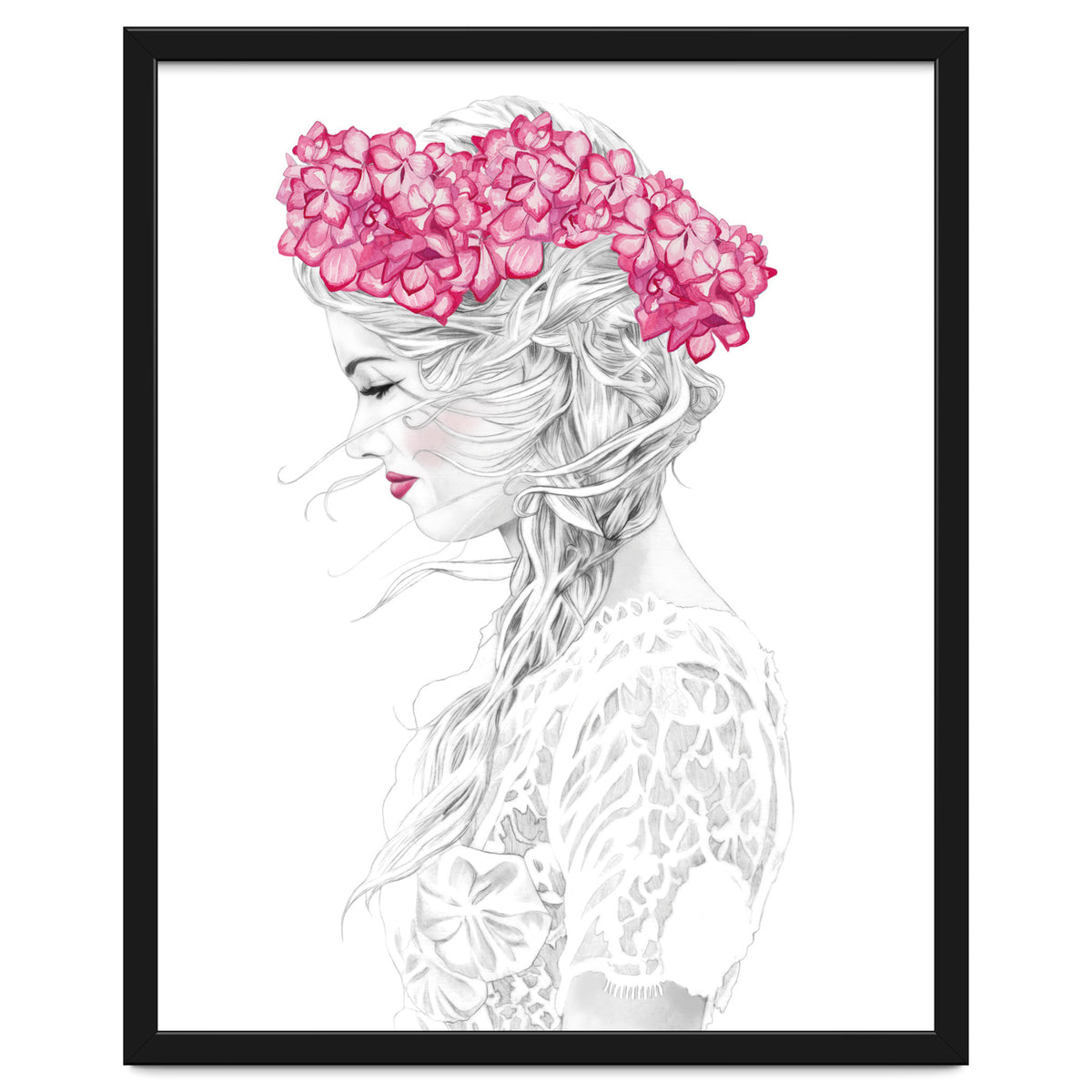 Pink Hydrangea Girl