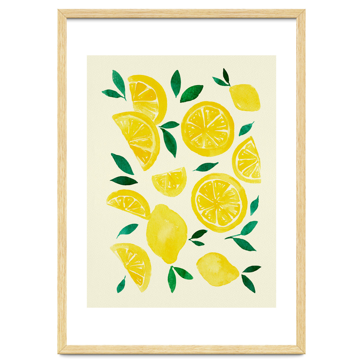 Watercolor lemons
