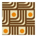 70s Curve Lines Brown Orange  (Print Only) thumbnail
