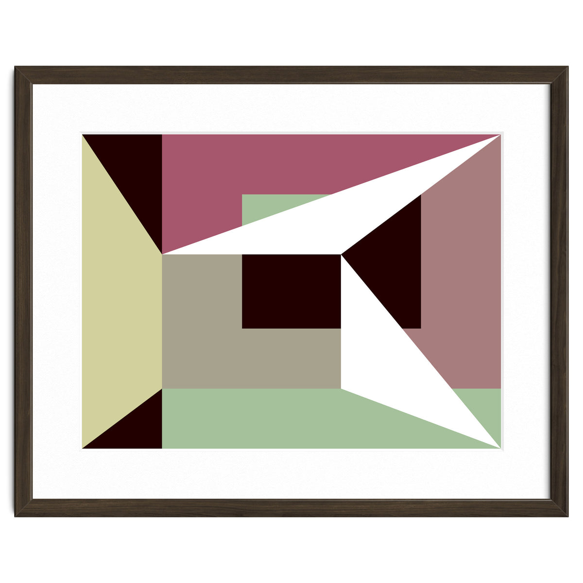 Geometric Shapes No. 26 - green & purple