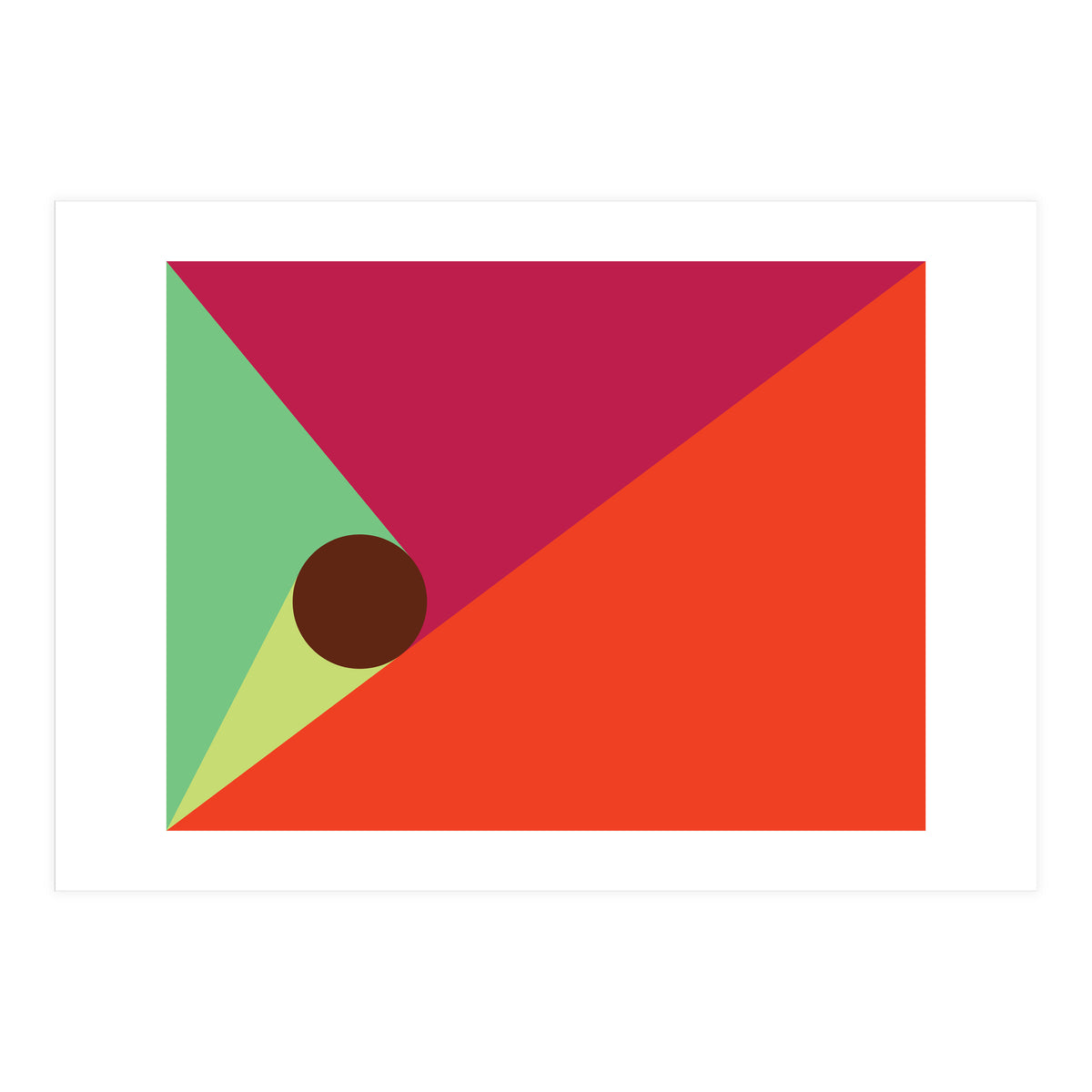 Geometric Shapes No. 25 - orange, mint & purple (Print Only)