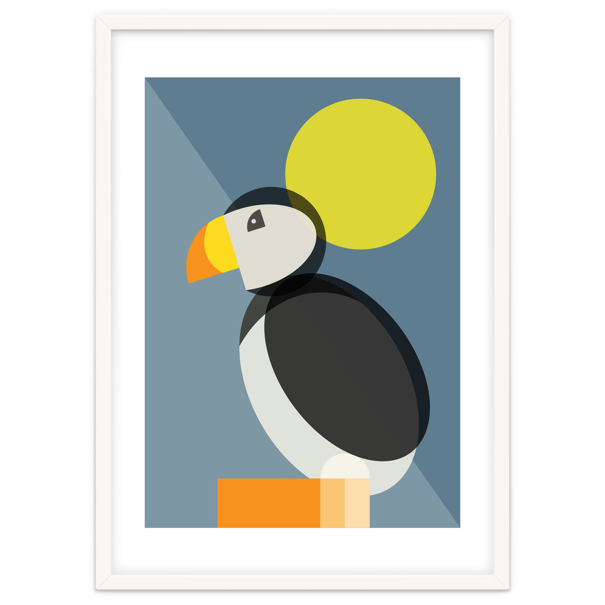 Mid Century Geometric Puffin