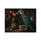 Parrot with a Tea Cup and Teapot (Print Only) thumbnail