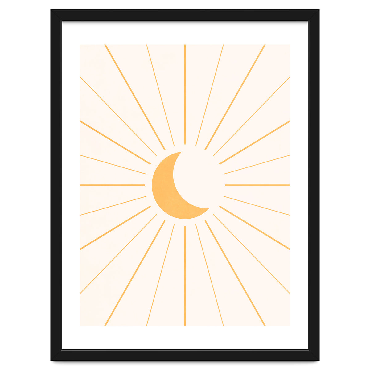 MOON IN LINES - GOLD