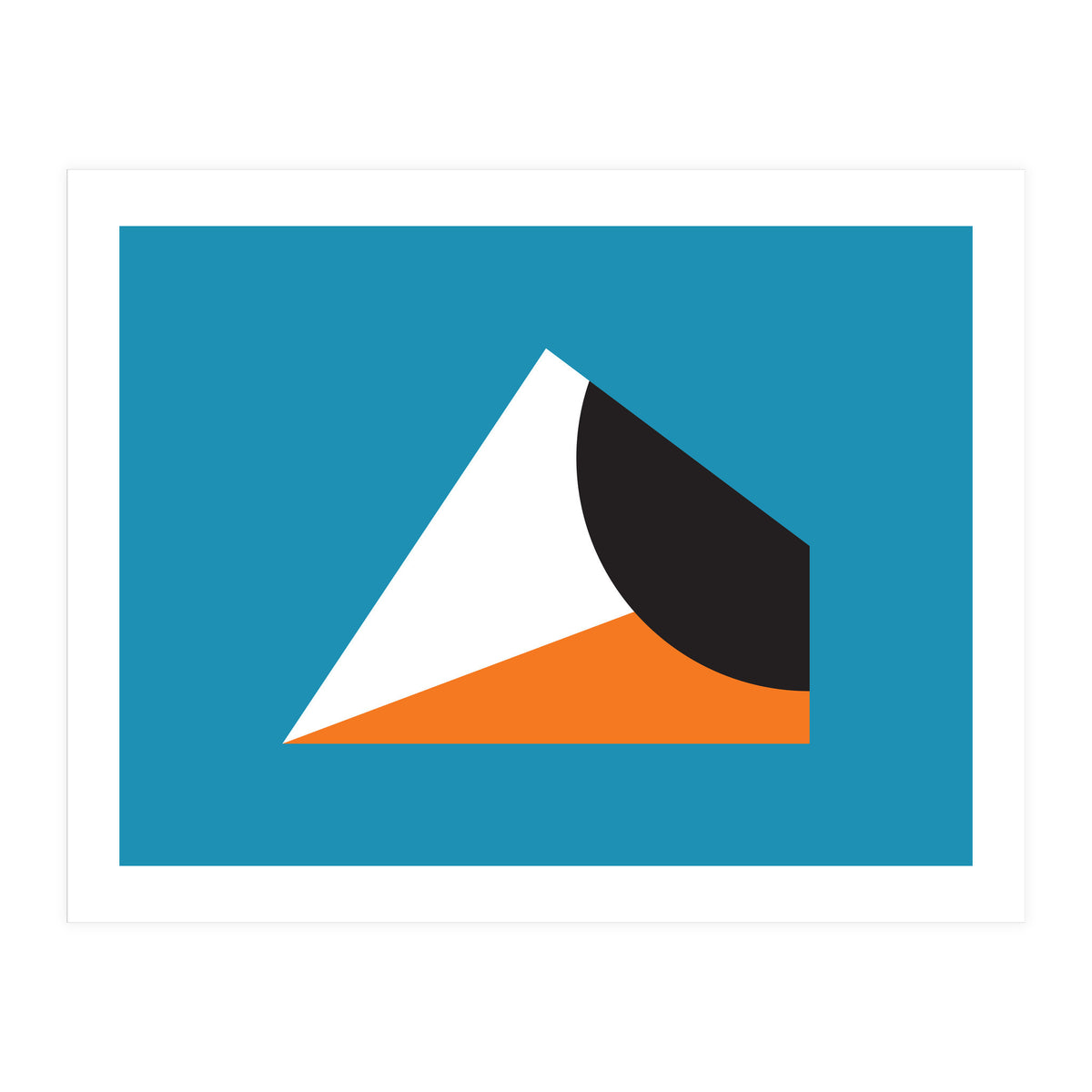 Geometric Shapes No. 16 - blue & orange (Print Only)