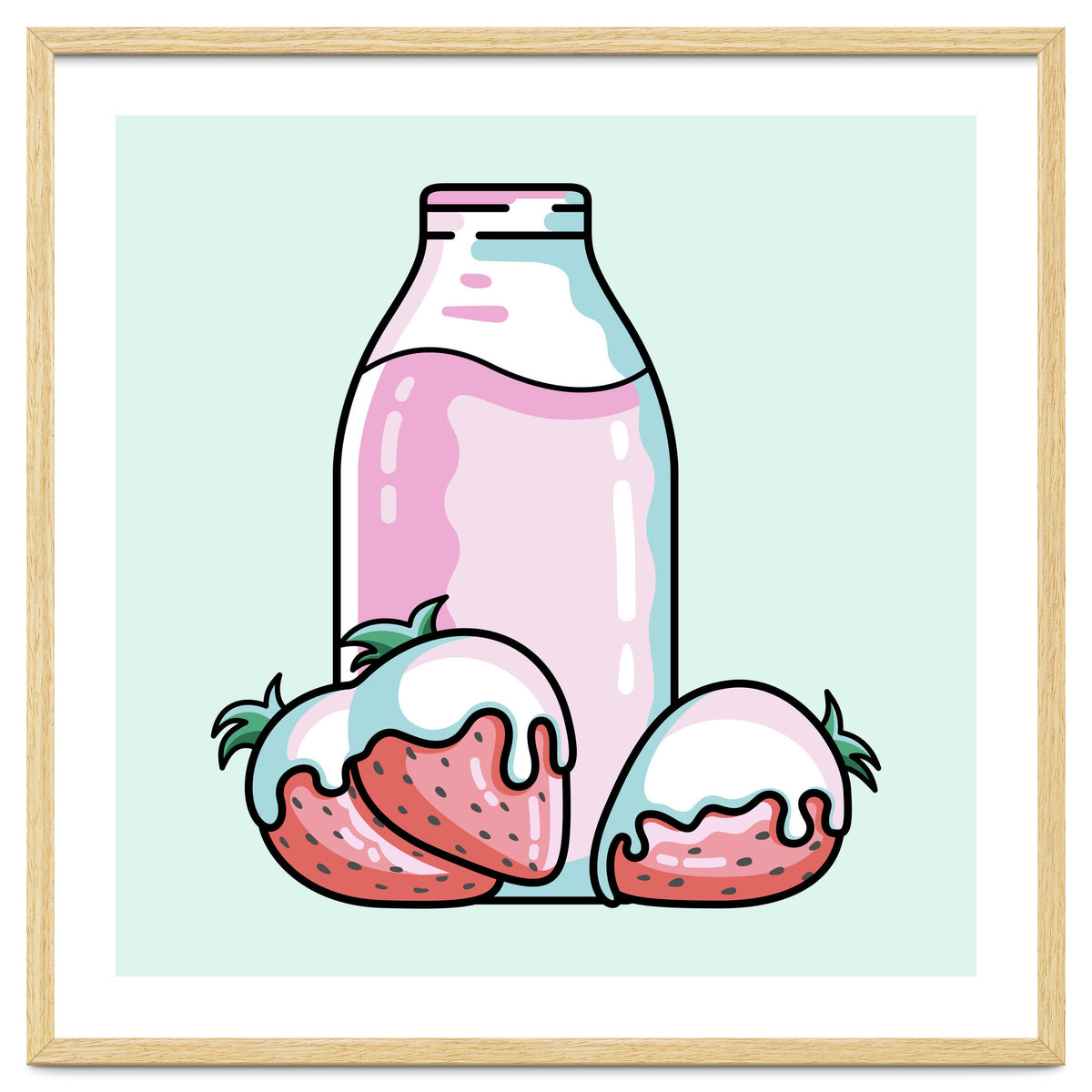Cute Strawberry Milkshake