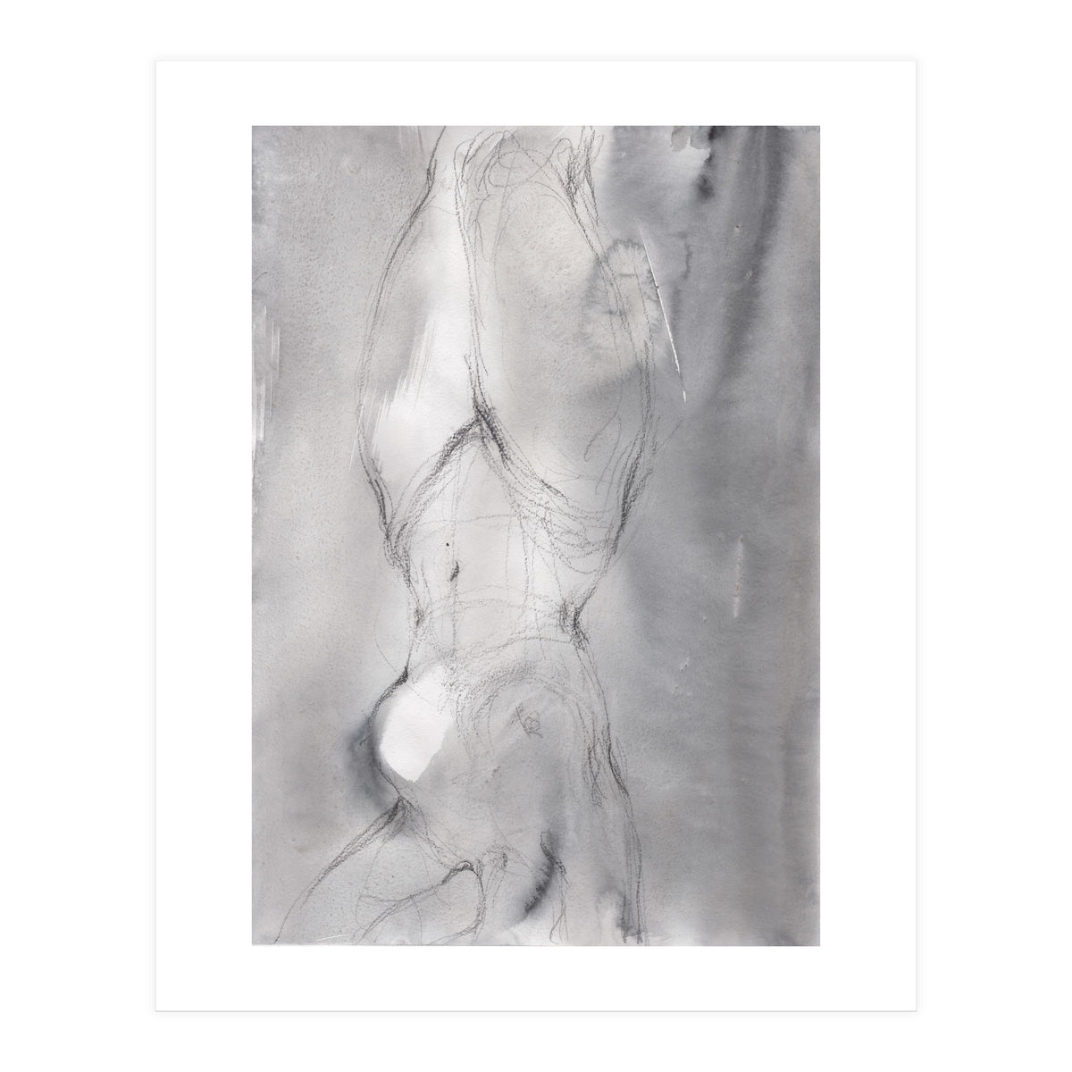 Beautiful erotic drawing of woman. (Print Only)