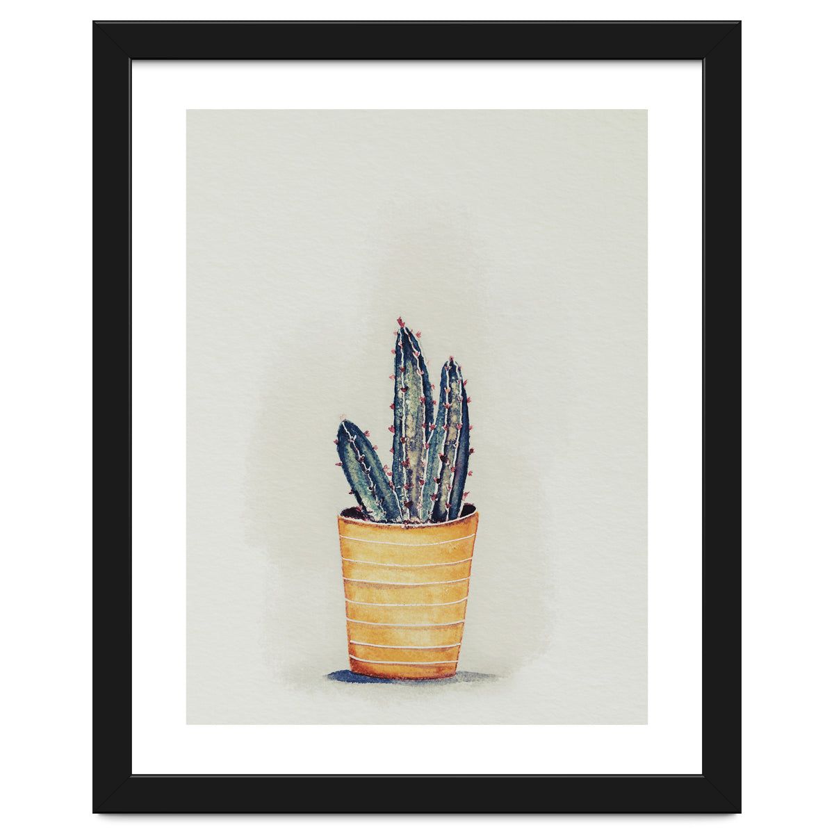Cactus in yellow pot