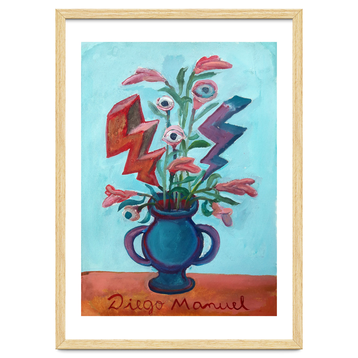 Florero Con Dos Rayos