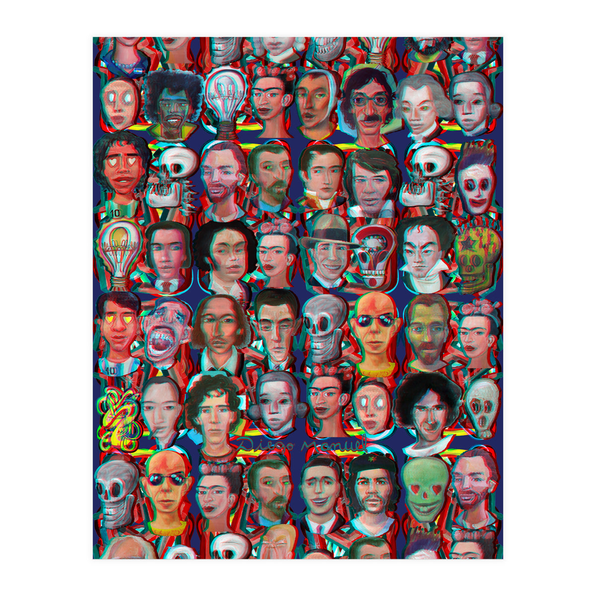 Formas 14 34 3d And Retratos 1 (Print Only)