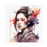 Watercolor Modern Geisha #7 (Print Only)
