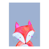 Woodland Fox On Grey (Print Only) thumbnail