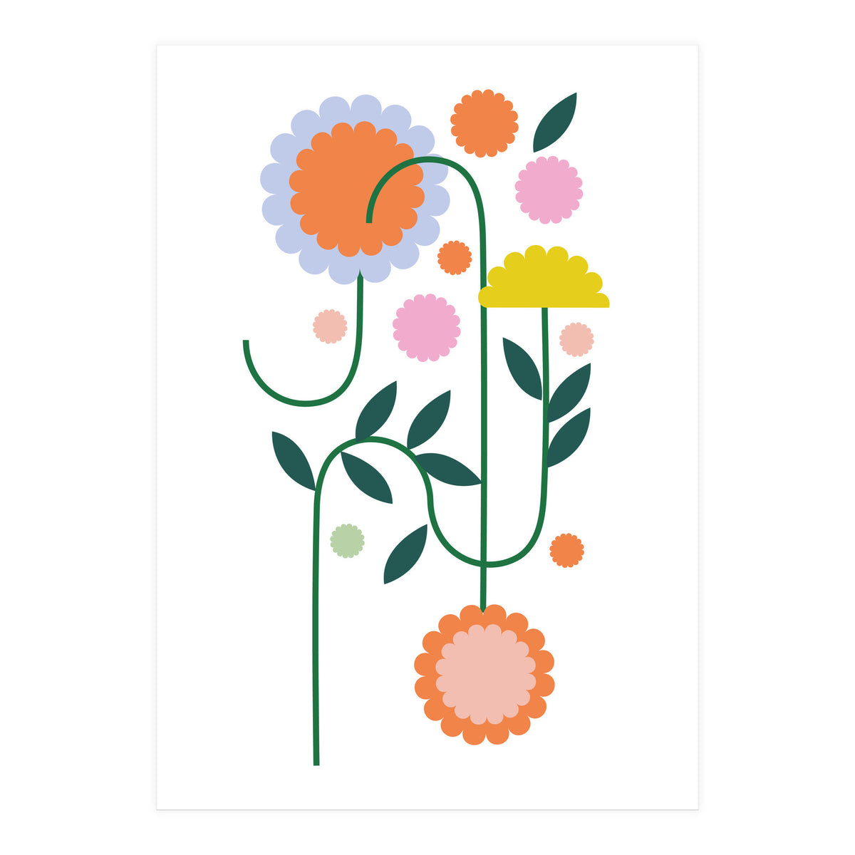 Blooming flowers (Print Only)