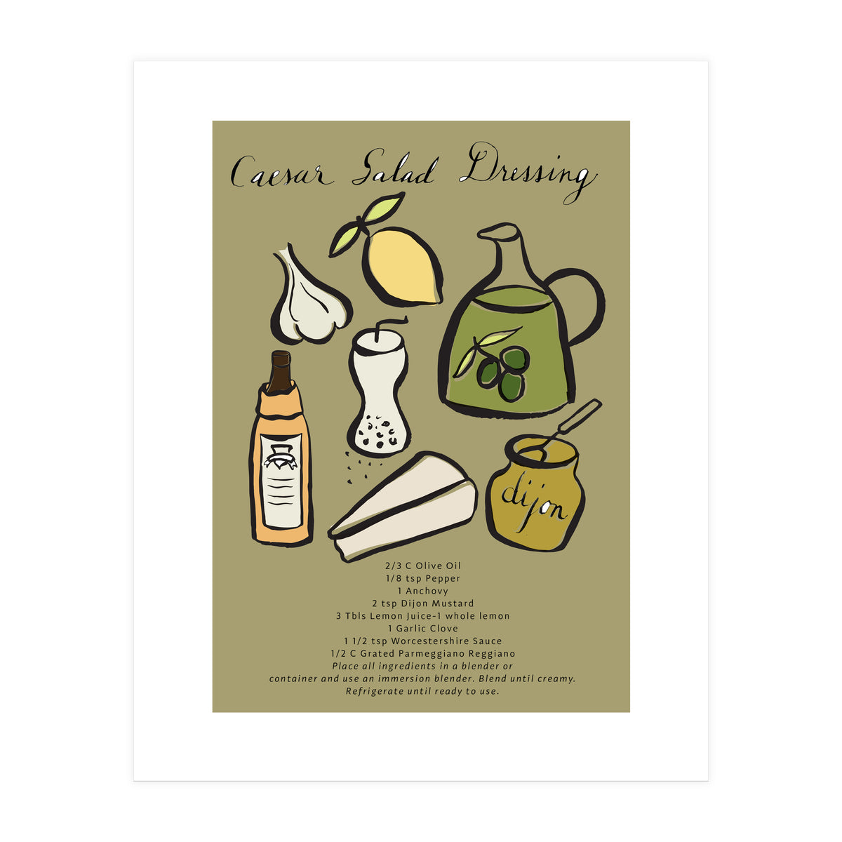 Caesar Salad Dressing Recipe (Print Only)