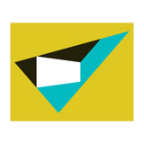 Geometric Shapes No. 39 - mustard & turquoise (Print Only) thumbnail
