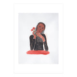 Lady with red roses (Print Only) thumbnail