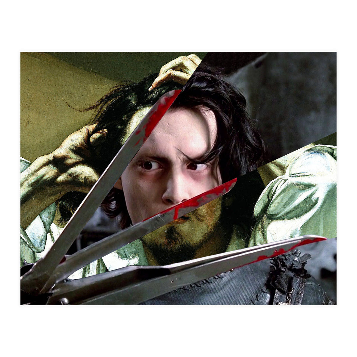 Courbet's The Desperate Man And Edward Scissorhands (Print Only)