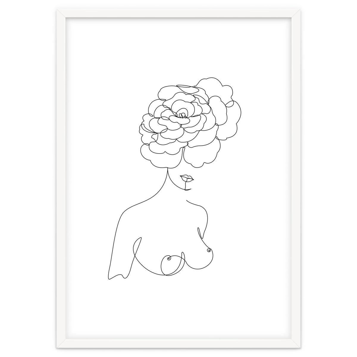 female flower line-b