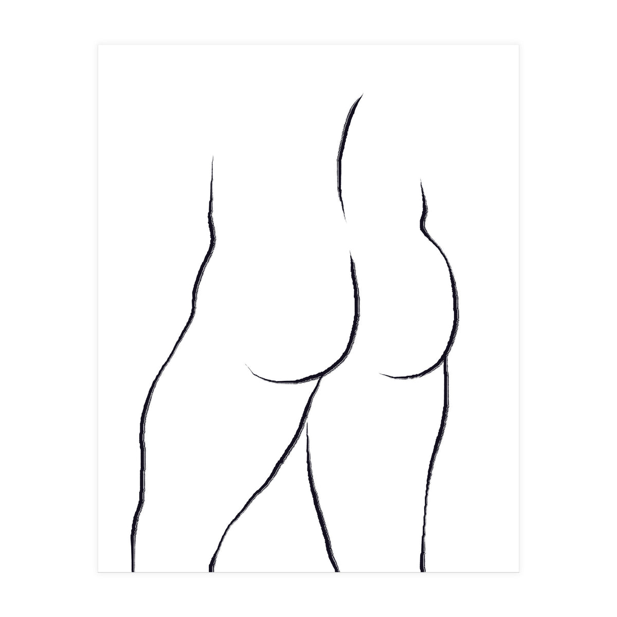 Male butt line (Print Only)