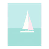 Minimal Sailboat - Turquoise Coast (Print Only) thumbnail