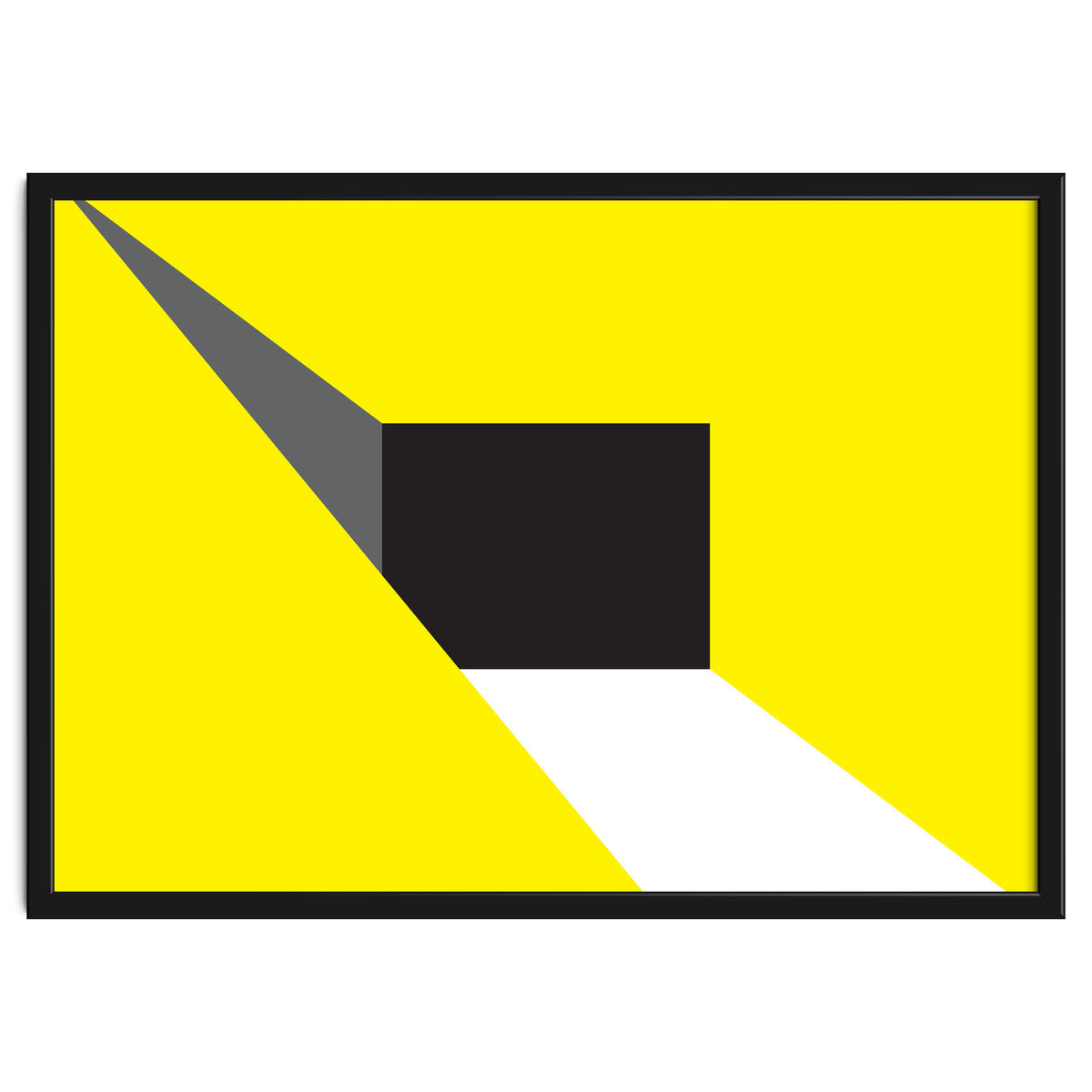 Geometric Shapes No. 20 - yellow, black & grey