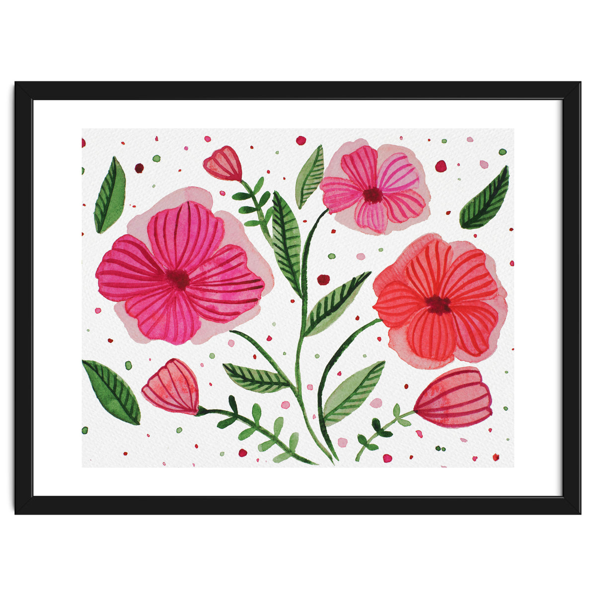 Cute whimsical floral illustration